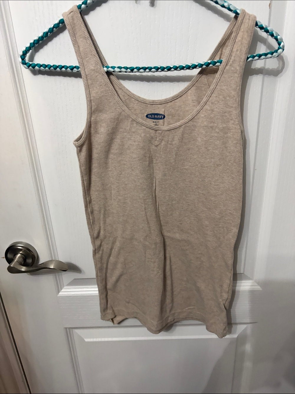 Old Navy Light Beige Ribbed Tank Top